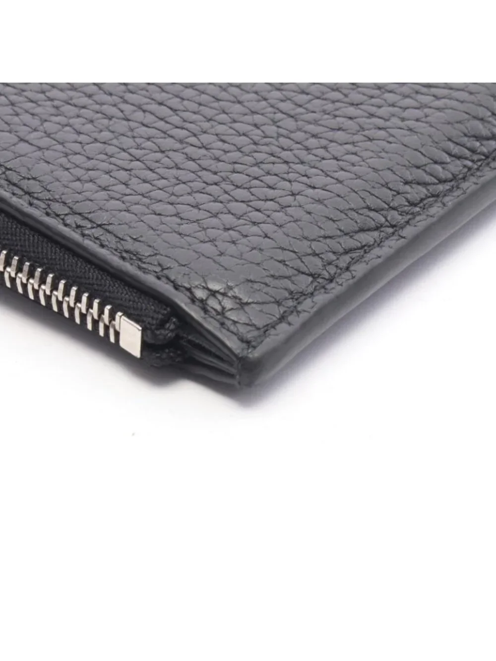 Gucci Coin Case Embossed Logo Card Black Leather